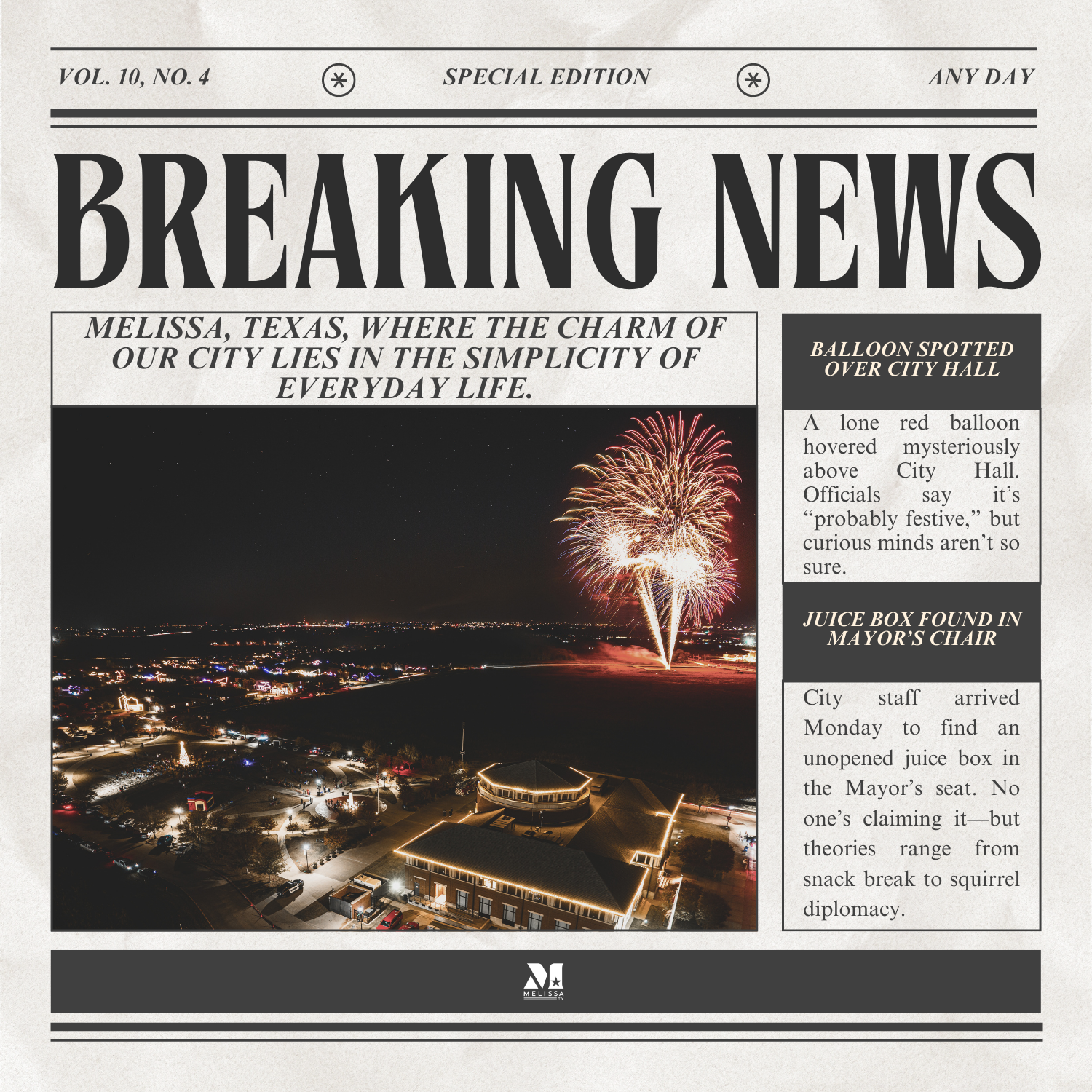 Newspaper image with words Breaking News