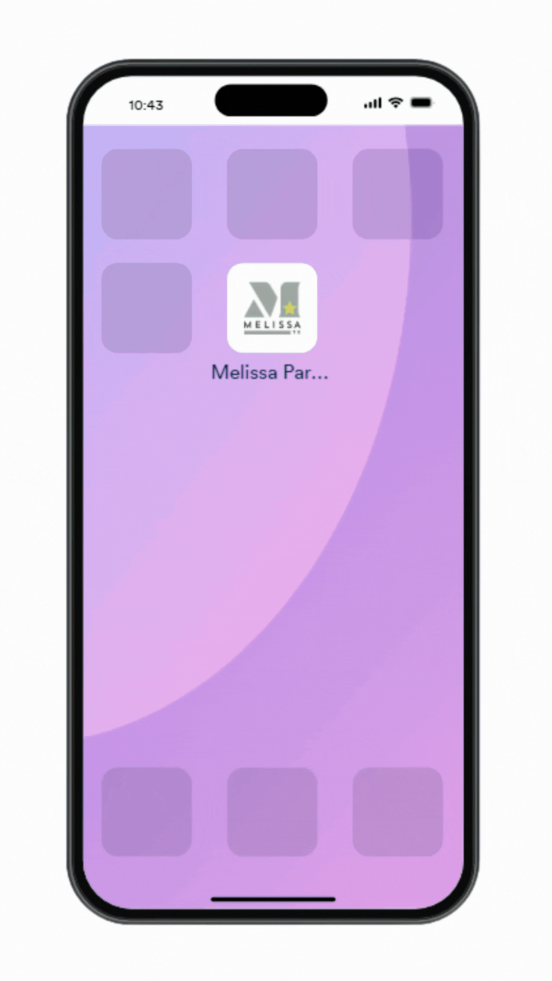 Screen recording of opening the parks and rec app